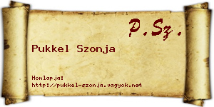 Pukkel Szonja névjegykártya